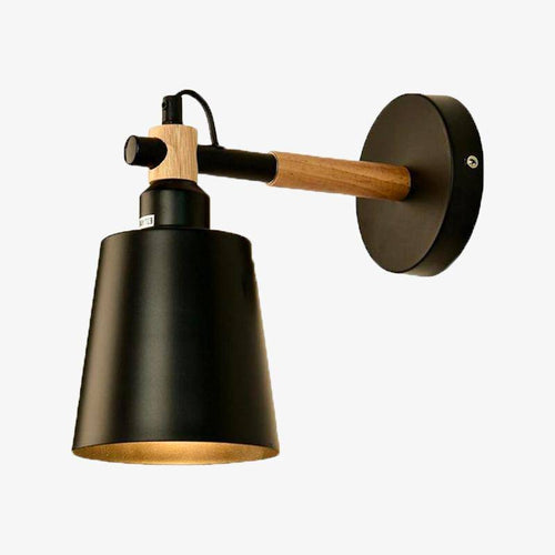 Applique murale LED Nordic en bois et métal