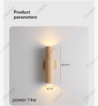 Applique murale LED en bois massif de Style nordique - Luminia Wood | Marco Lucetti