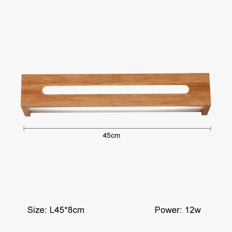 Applique murale LED en bois massif de style nordique pour la lecture | Marco Lucetti