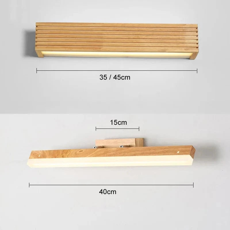 Applique murale LED en bois massif de style nordique pour la lecture | Marco Lucetti