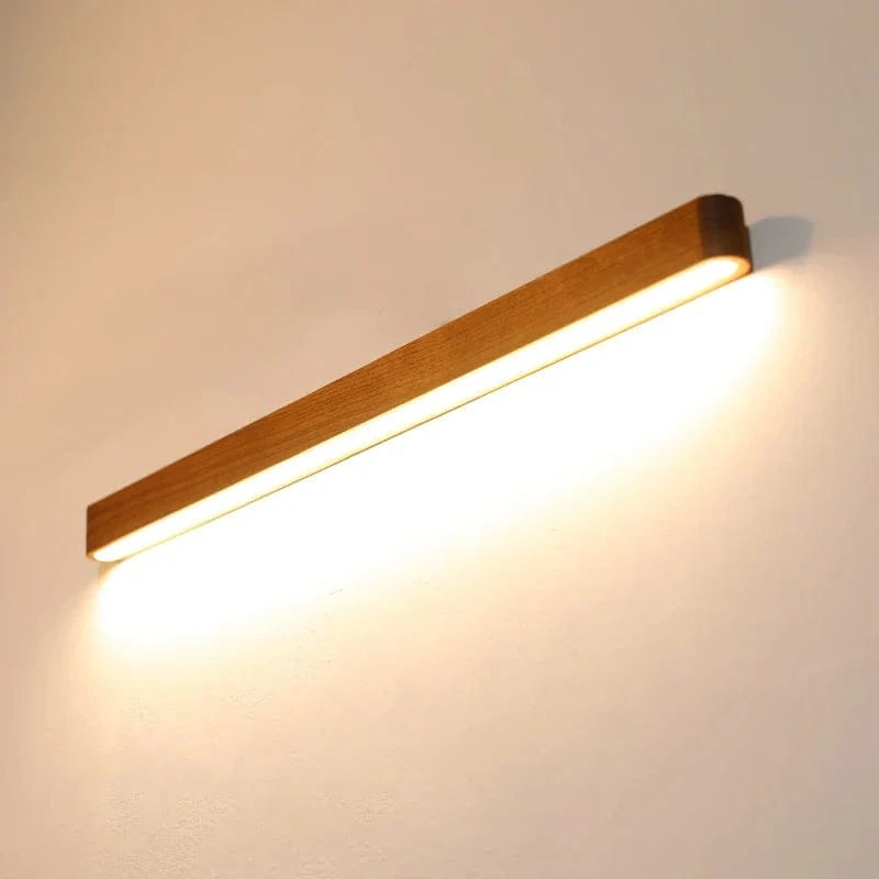 Applique murale LED en bois massif design japonais contemporain | Marco Lucetti