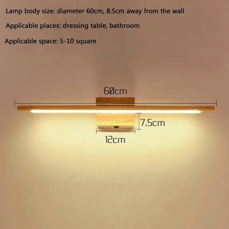 Applique murale LED en bois massif et interrupteur moderne | Marco Lucetti Bois / CHINE / Blanc chaud (2700-3500K) | 10W