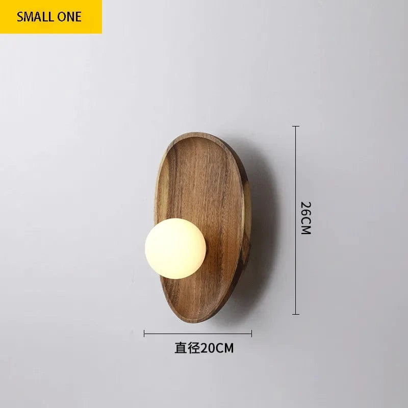 Applique murale LED en bois massif style japonais | Marco Lucetti Petit / Blanc chaud (2700-3500K)