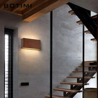 Applique murale LED en bois naturel - Marron Élégant | Marco Lucetti