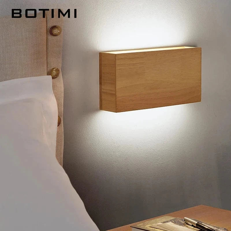 Applique murale LED en bois naturel - Marron Élégant | Marco Lucetti