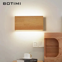 Applique murale LED en bois naturel - Marron Élégant | Marco Lucetti