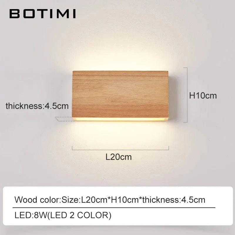 Applique murale LED en bois naturel - Marron Élégant | Marco Lucetti Couleur du bois