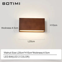 Applique murale LED en bois naturel - Marron Élégant | Marco Lucetti Noyer