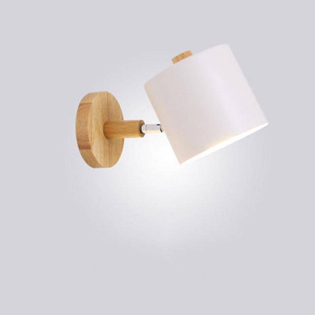 Applique murale LED en bois Nordic : Design moderne avec abat-jour coloré | Marco Lucetti Blanc / Froide