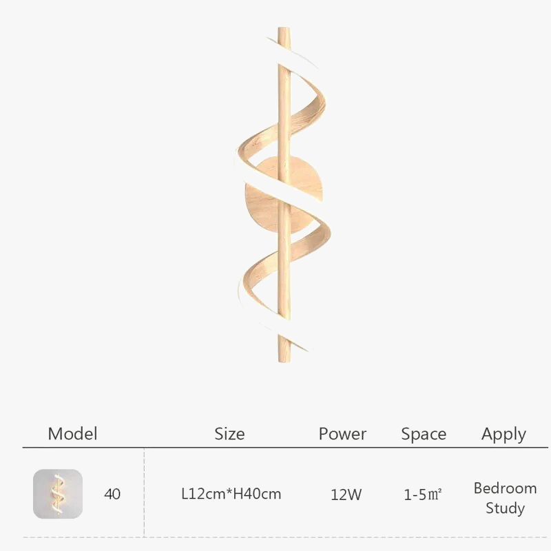 Applique murale LED Nordic Wood
