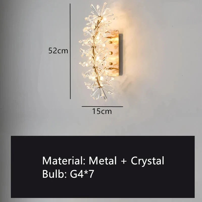 Applique murale LED en cristal |Applique Design moderne  | Marco Lucetti A-52cm / Blanc froid (5 500-7 000 K).