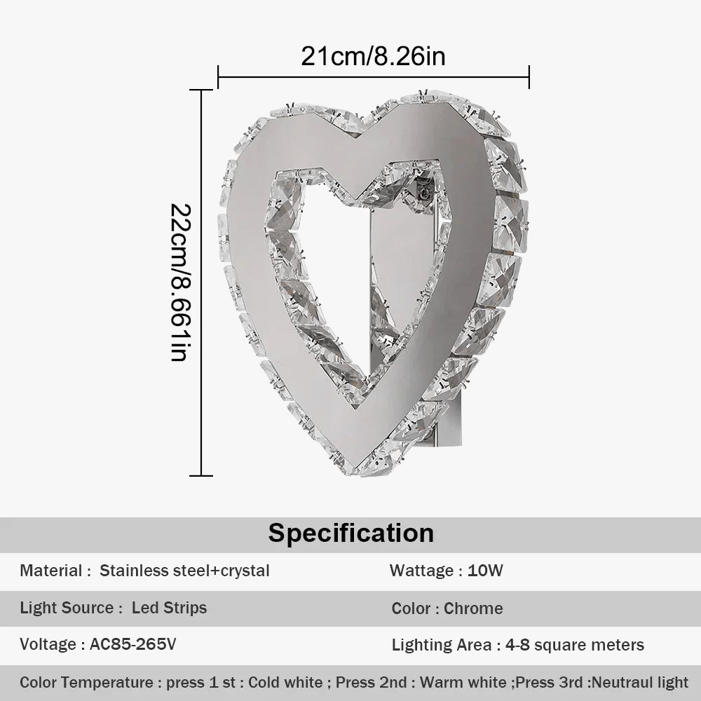 Applique murale LED en cristal de luxe moderne minimaliste | Marco Lucetti