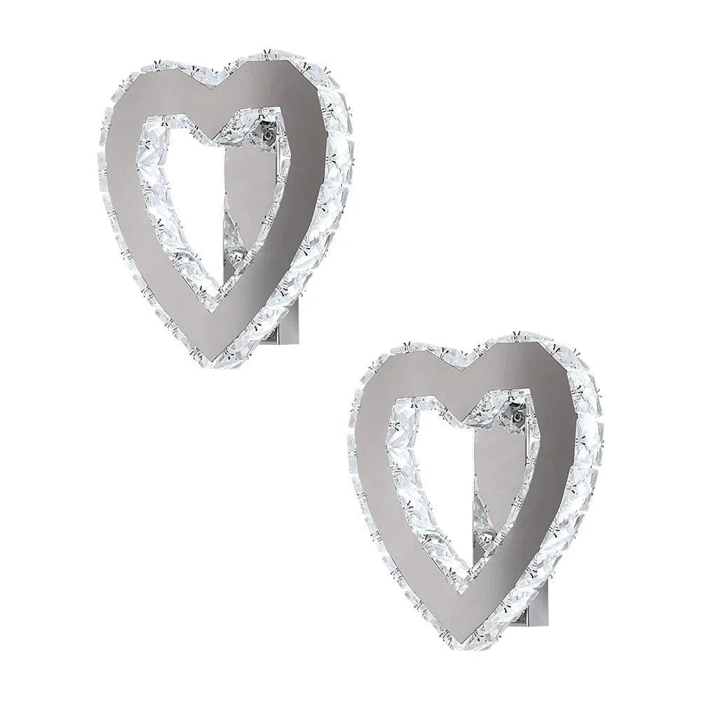 Applique murale LED en cristal de luxe moderne minimaliste | Marco Lucetti Style A-2 pièces / Blanc chaud (2700-3500K)