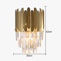 Applique murale LED en cristal doré de style moderne | Marco Lucetti