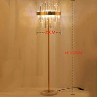 Applique murale LED en cristal doré de style moderne | Marco Lucetti A lampadaire / Lumière chaude