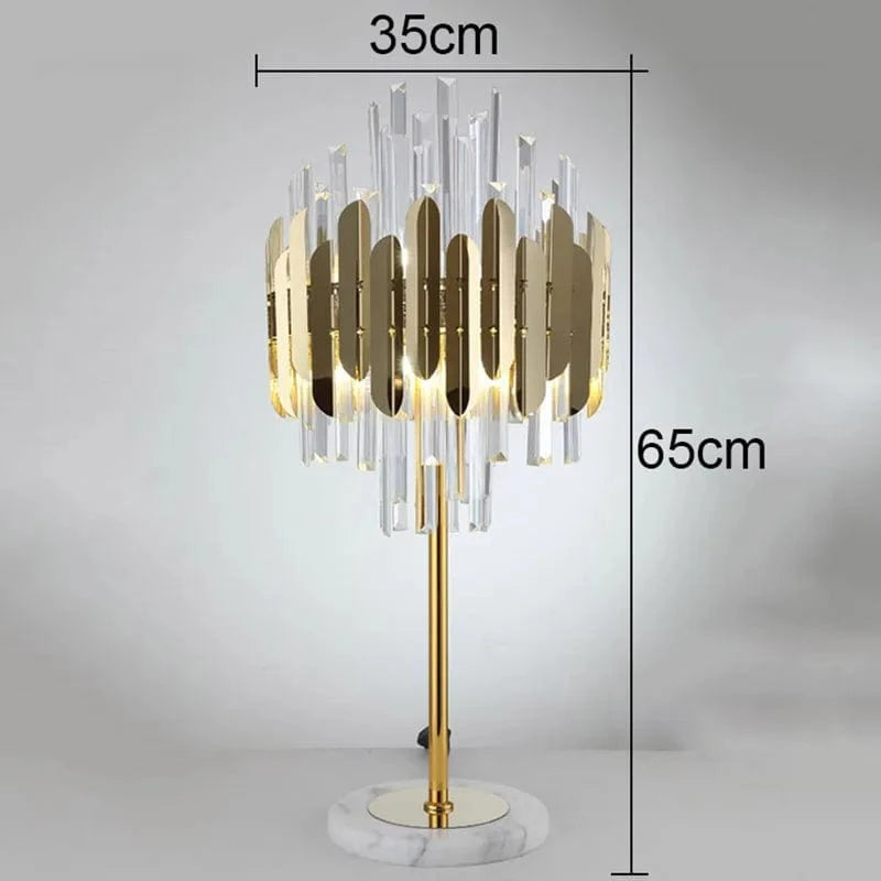 Applique murale LED en cristal doré de style moderne | Marco Lucetti Lampe de table Y / Lumière chaude