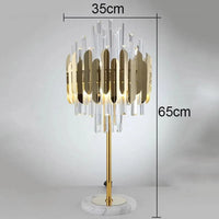 Applique murale LED en cristal doré de style moderne | Marco Lucetti Lampe de table Y / Lumière chaude