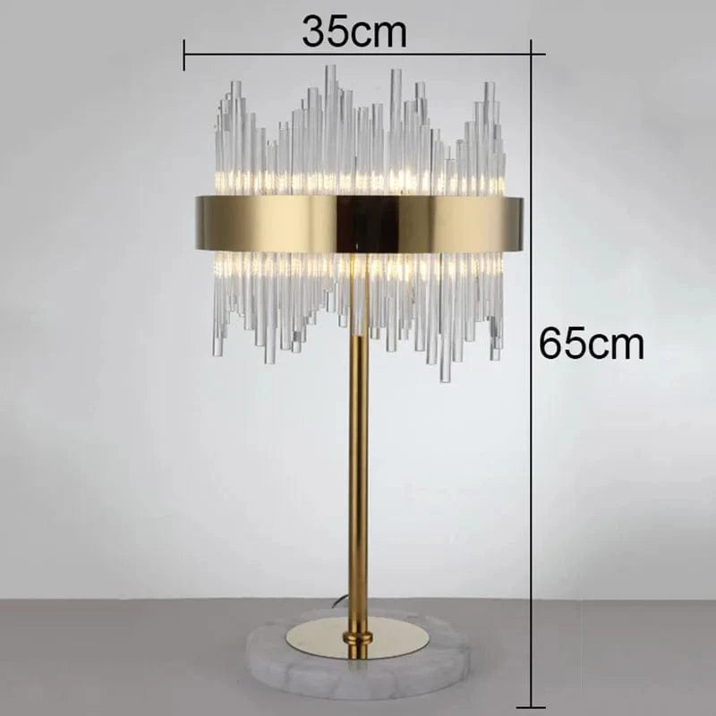 Applique murale LED en cristal doré de style moderne | Marco Lucetti Lampe de table Z / Lumière chaude