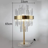 Applique murale LED en cristal doré de style moderne | Marco Lucetti X Lampe de table / Lumière chaude