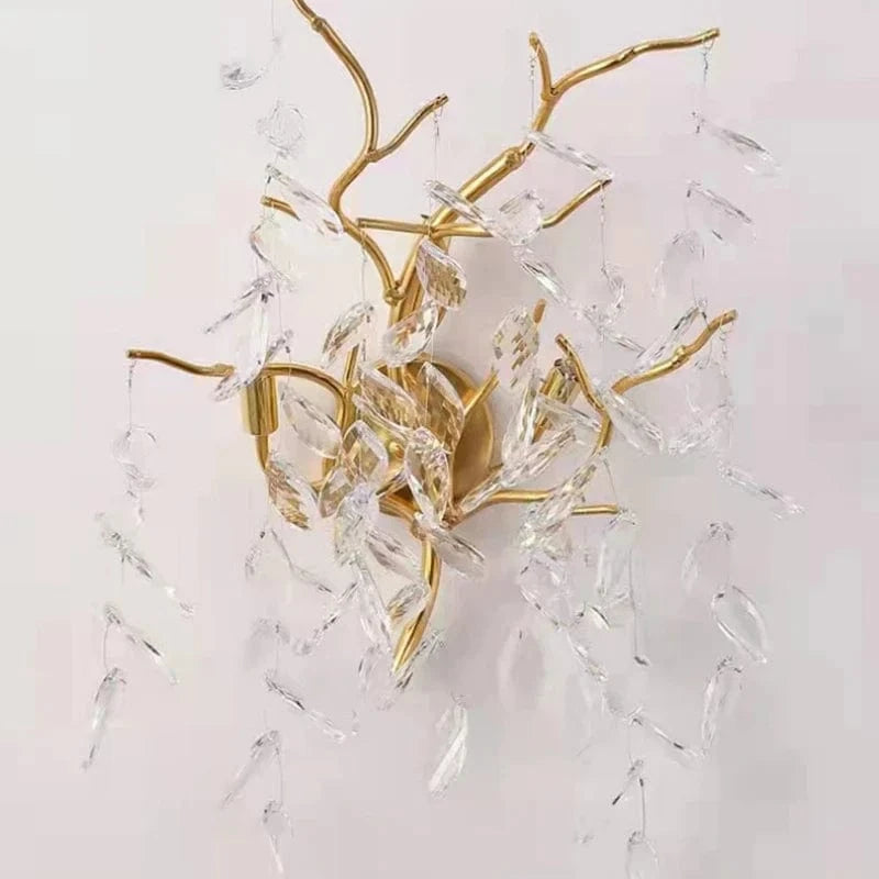 Applique murale LED en cristal et aluminium doré - Nouveauté Art Déco | Marco Lucetti