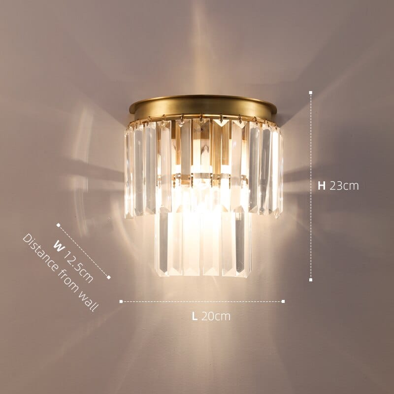 Applique murale LED en cristal Kleon | Marco Lucetti