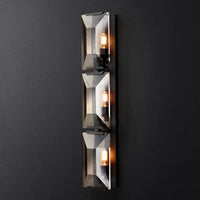 Applique murale LED en cristal pour chambre et salon - Éclairage élégant et moderne | Marco Lucetti 3 lumières Noir / Blanc chaud (2700-3500K)