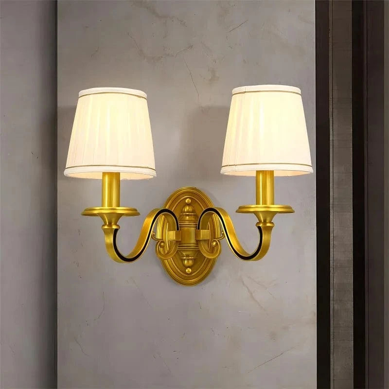 Applique murale LED en cuivre avec housse de tissu premium | Marco Lucetti