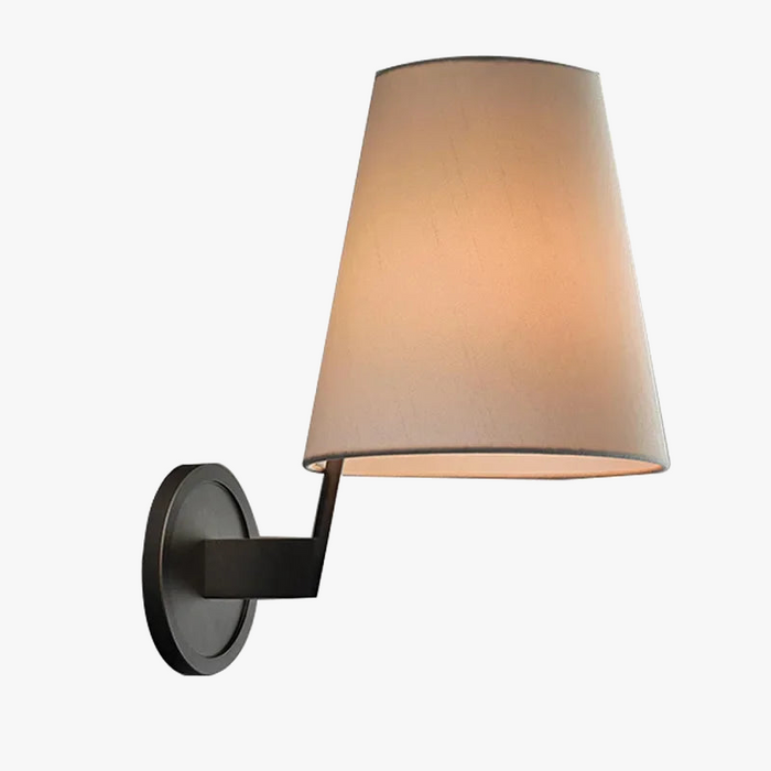 Applique Murale LED de Luxe en Cuivre avec Miroir Tissu