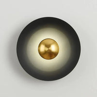 Applique Murale LED en Fer au Design Minimaliste Moderne - Lumina | Marco Lucetti Noir / Diamètre30cm / Source de lumière 3 couleurs