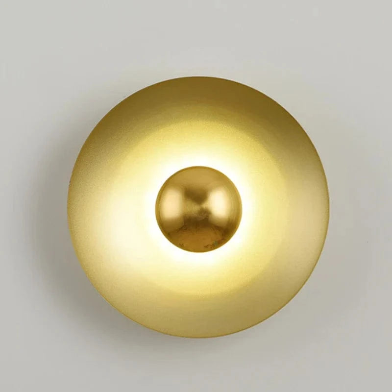Applique Murale LED en Fer au Design Minimaliste Moderne - Lumina | Marco Lucetti Or / Diamètre30cm / Source de lumière 3 couleurs