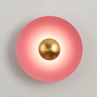 Applique Murale LED en Fer au Design Minimaliste Moderne - Lumina | Marco Lucetti Rouge / Diamètre30cm / Source de lumière 3 couleurs