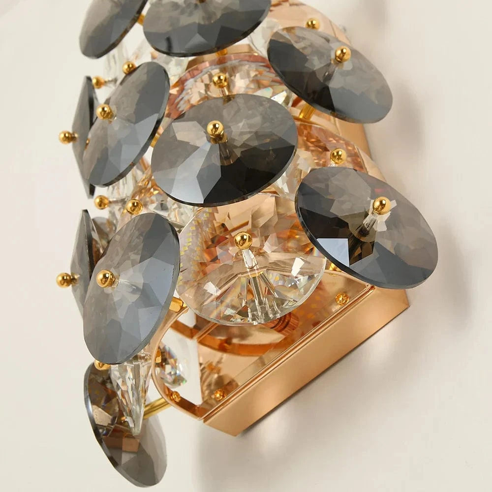 Applique murale LED en fumée gris cristal pour chambre et salon | Marco Lucetti