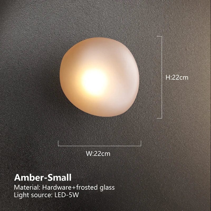 Applique murale LED en galets - Collection Scandinave | Marco Lucetti Ambre-Petit / Lumière blanche