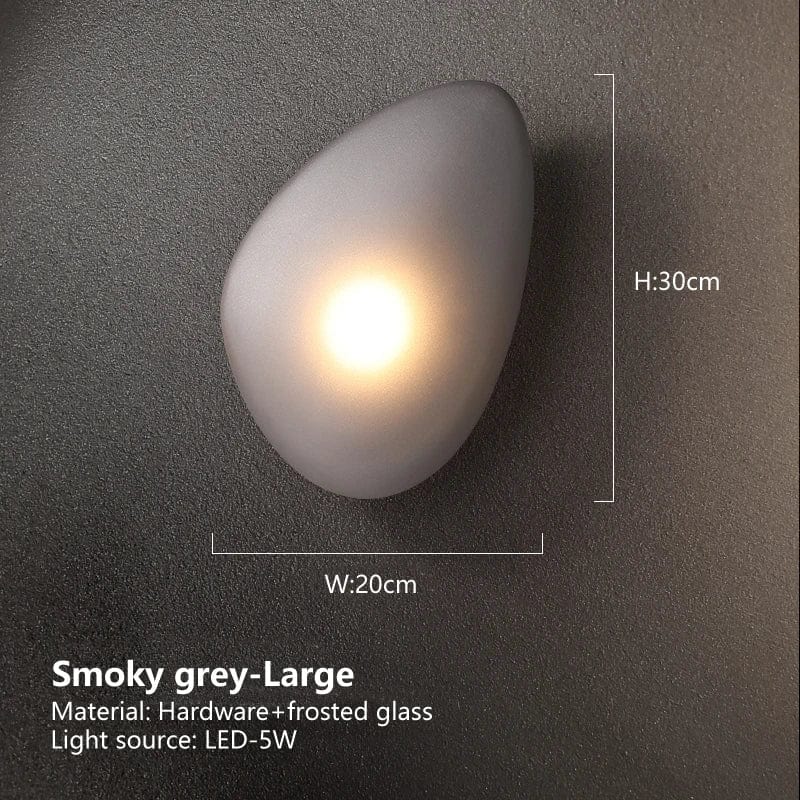 Applique murale LED en galets - Collection Scandinave | Marco Lucetti Gris fumé-Grand / Lumière blanche