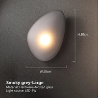 Applique murale LED en galets - Collection Scandinave | Marco Lucetti Gris fumé-Grand / Lumière blanche