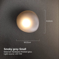 Applique murale LED en galets - Collection Scandinave | Marco Lucetti Gris fumé-Petit / Lumière blanche