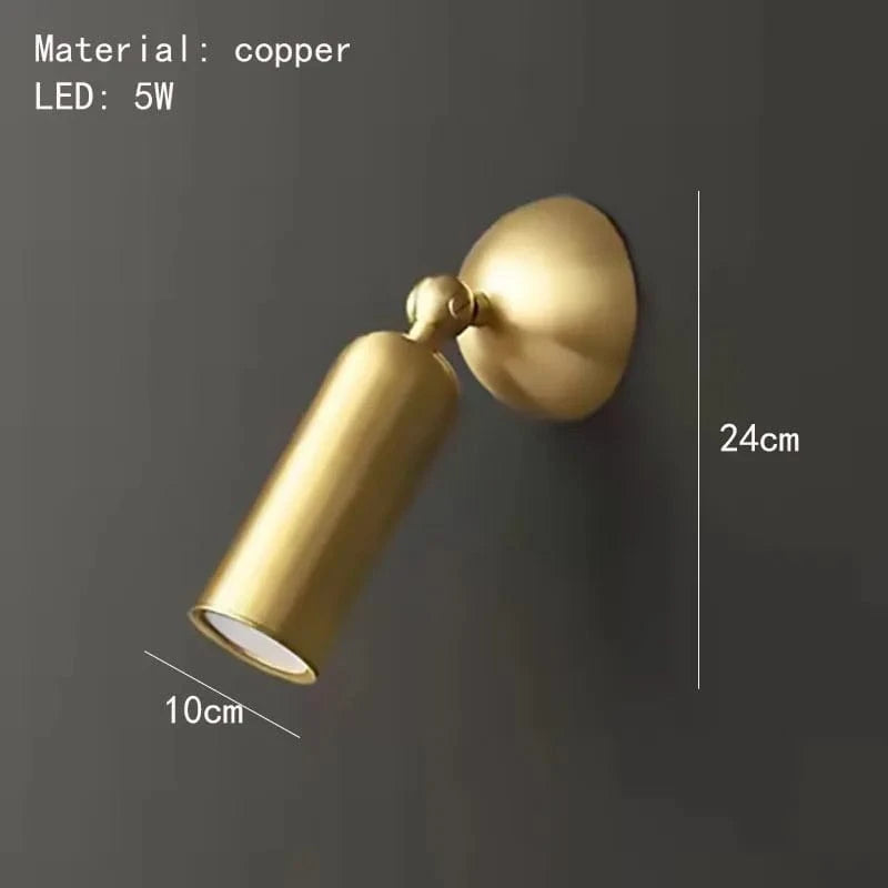 Applique murale LED en laiton moderne et rotative avec gradation | Marco Lucetti Or / 3 températures de couleur