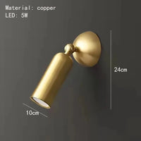 Applique murale LED en laiton moderne et rotative avec gradation | Marco Lucetti Or / 3 températures de couleur