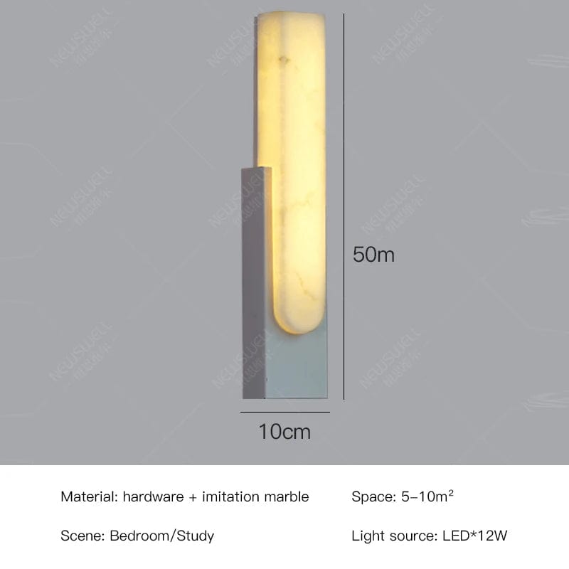 Applique murale LED en marbre au Design contemporain | Marco Lucetti