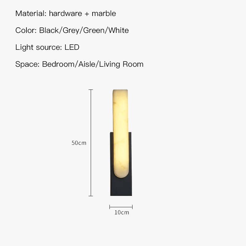 Applique murale LED en marbre au Design contemporain | Marco Lucetti