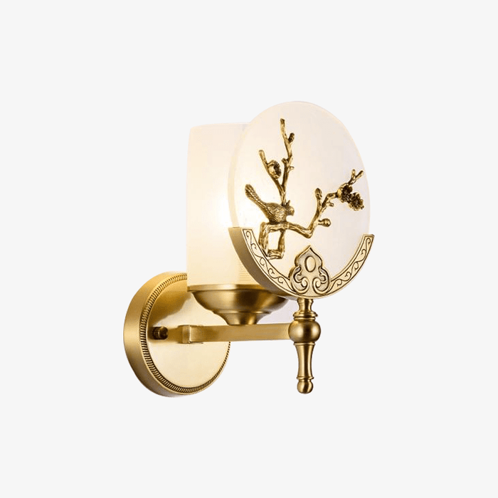 Applique murale LED de luxe en marbre doré
