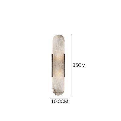 Applique murale LED en marbre de luxe | Marco Lucetti 10,3 x 35cm