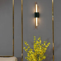 Applique murale LED en marbre et or | Marco Lucetti