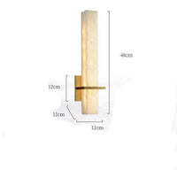 Applique murale LED en marbre et socle doré | Marco Lucetti