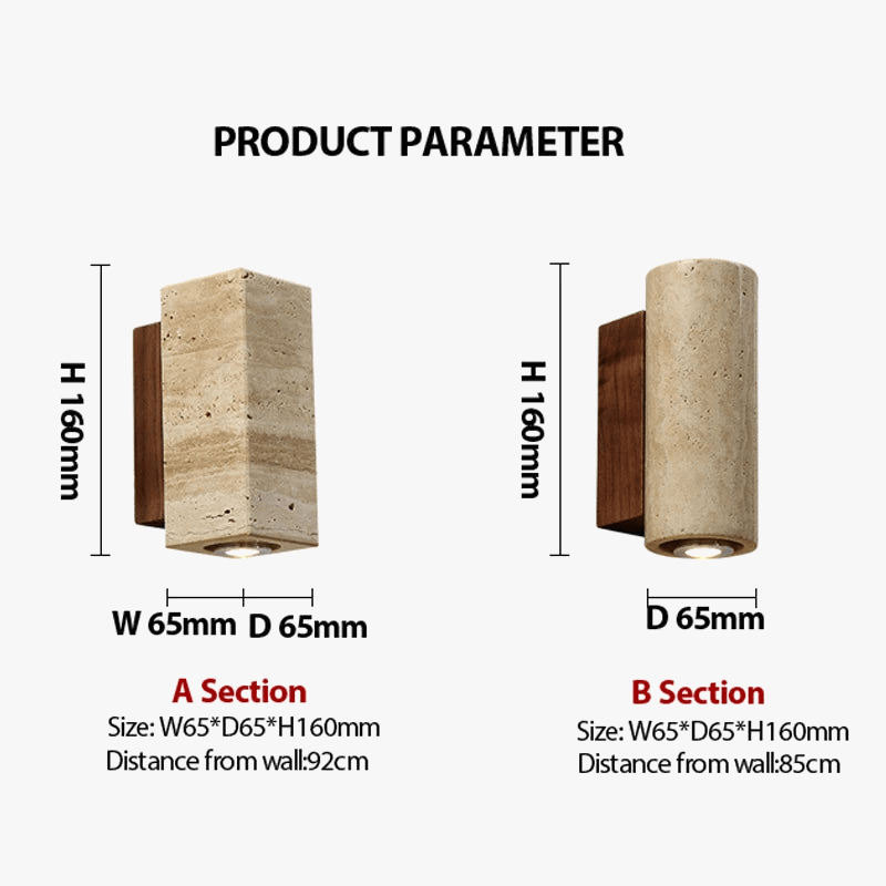 Applique murale LED en marbre moderne pour chambre et extérieur | Marco Lucetti