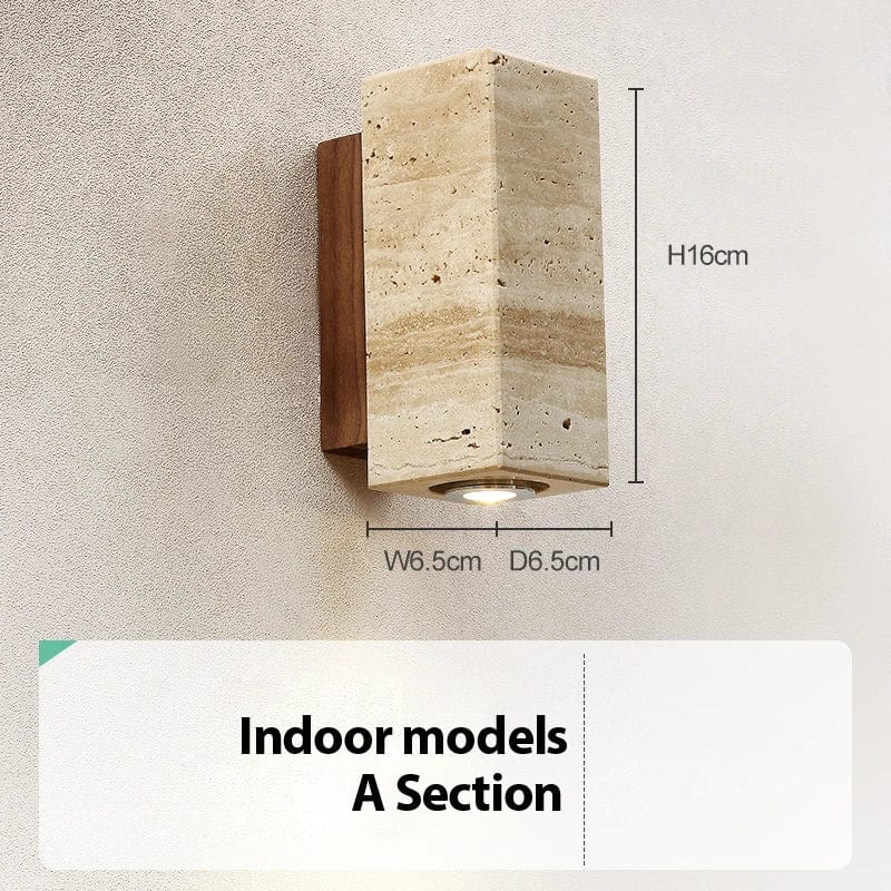 Applique murale LED en marbre moderne pour chambre et extérieur | Marco Lucetti Blanc