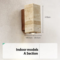 Applique murale LED en marbre moderne pour chambre et extérieur | Marco Lucetti Blanc