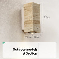 Applique murale LED en marbre moderne pour chambre et extérieur | Marco Lucetti Blanc chaud