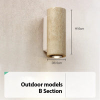 Applique murale LED en marbre moderne pour chambre et extérieur | Marco Lucetti Blanc froid