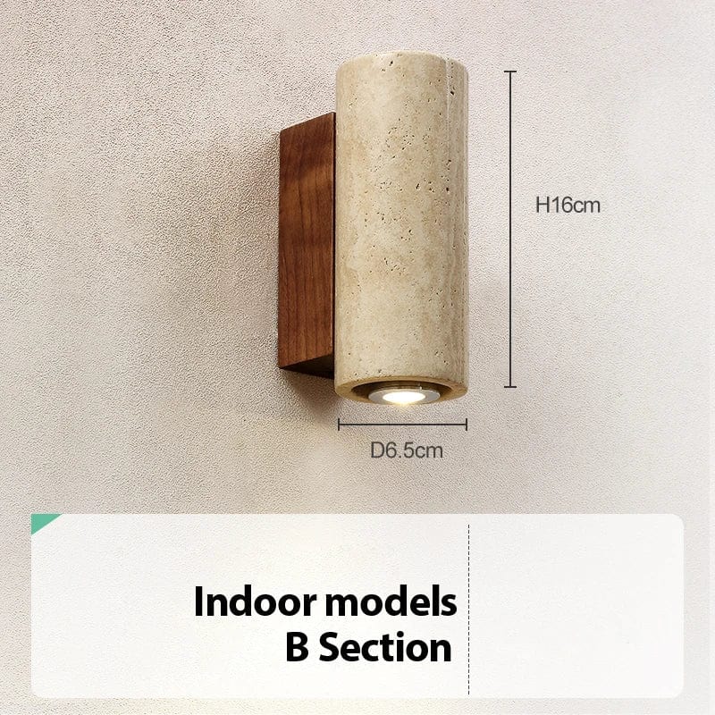 Applique murale LED en marbre moderne pour chambre et extérieur | Marco Lucetti Jaune